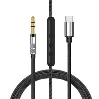 Audiokábel Sony MDR-100A, 100AAP, H600A, 100ABN, H900N, 1A és 1ADAC fejhallgatóhoz - Fekete, nylon