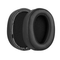 Csere fülpárnák Sony MDR-100A, MDR-100AAP, MDR-H600A fejhallgatókhoz - Fekete, bőr