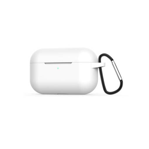 Foto - Szilikon tok Airpods Pro készülékhez karabinerrel - Fehér