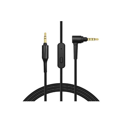 Foto - Hangkábel fejhallgatóhoz Sony MDR-10RBT, 10RNC, 10R, 1R, 1RMK2, 1AM2 - Fekete, szilikon